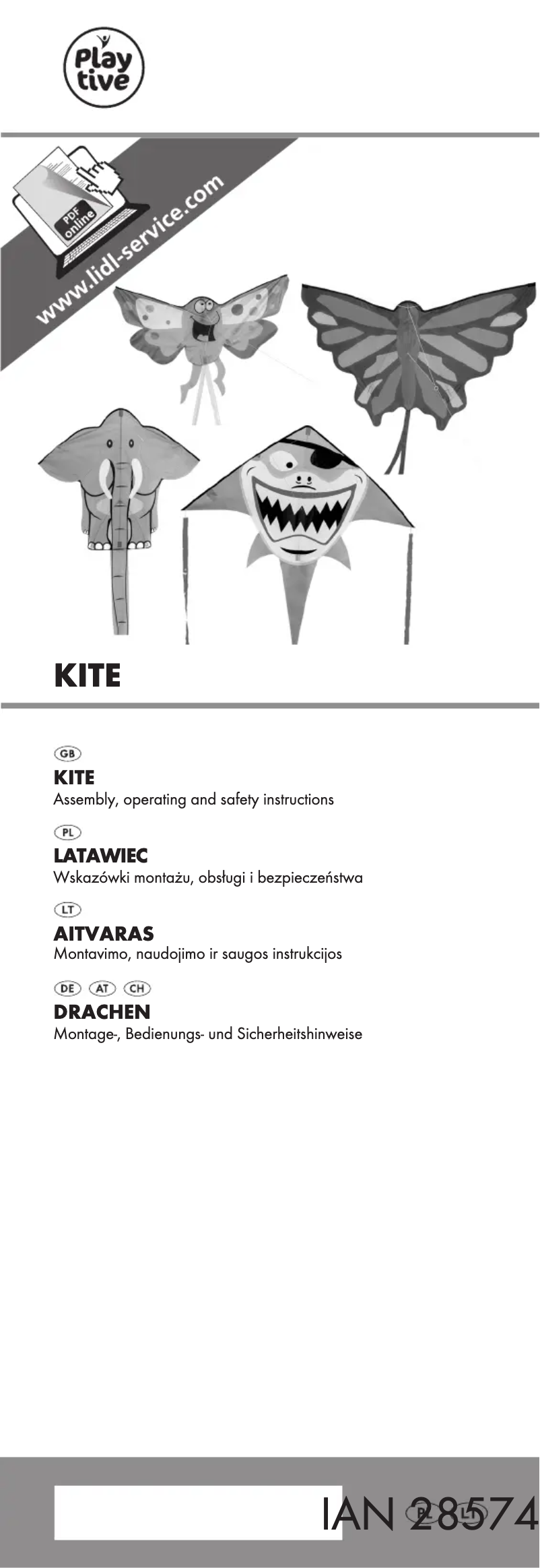 Page 1 de la notice Manuel utilisateur Playtive HG04961