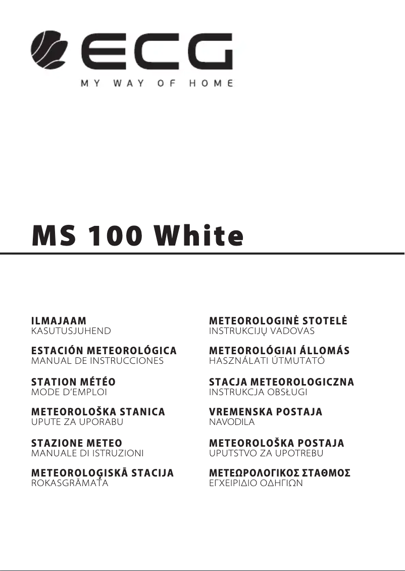 Page n°1 - Manuel utilisateur ECG MS 100