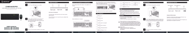 Page 1 de la notice Manuel utilisateur UNYKAch Combo MK288 Pro