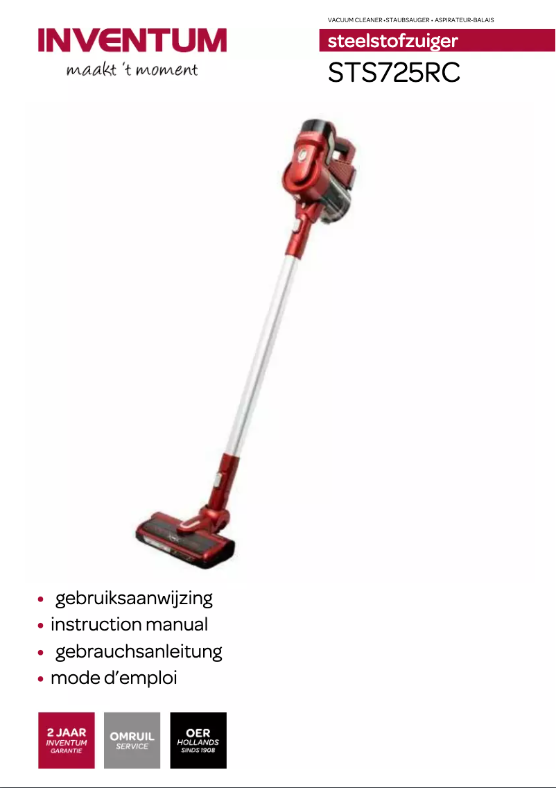 Image de la première page du manuel de l'appareil STS725RC