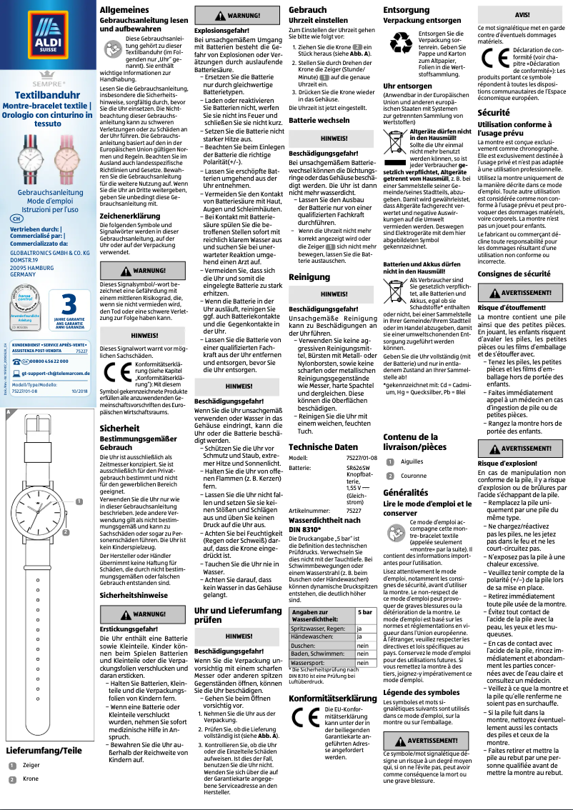 Page 1 de la notice Manuel utilisateur Sempre 75227