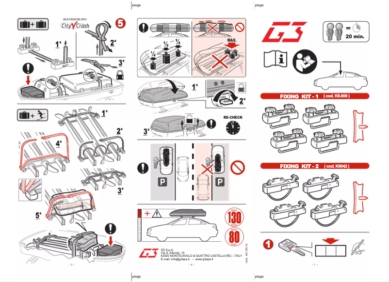 Page 1 de la notice Manuel utilisateur G3 Spark 400
