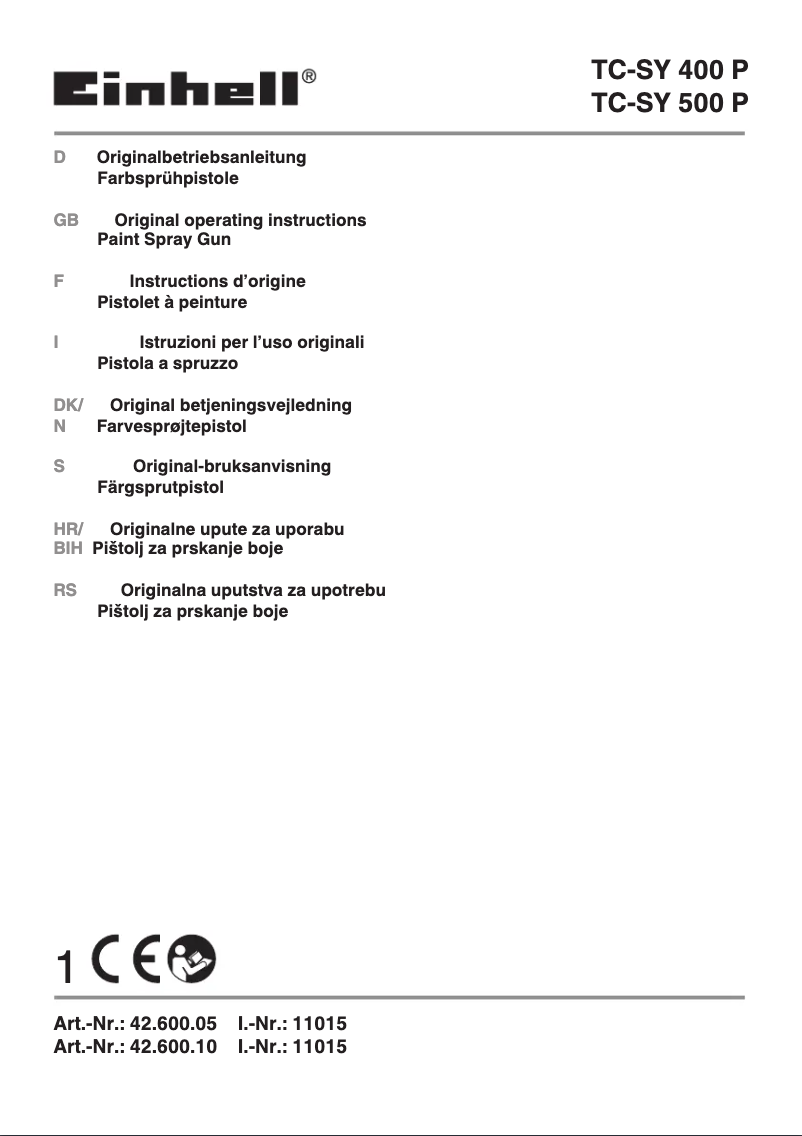 Image de la première page du manuel de l'appareil TC-SY 500 P