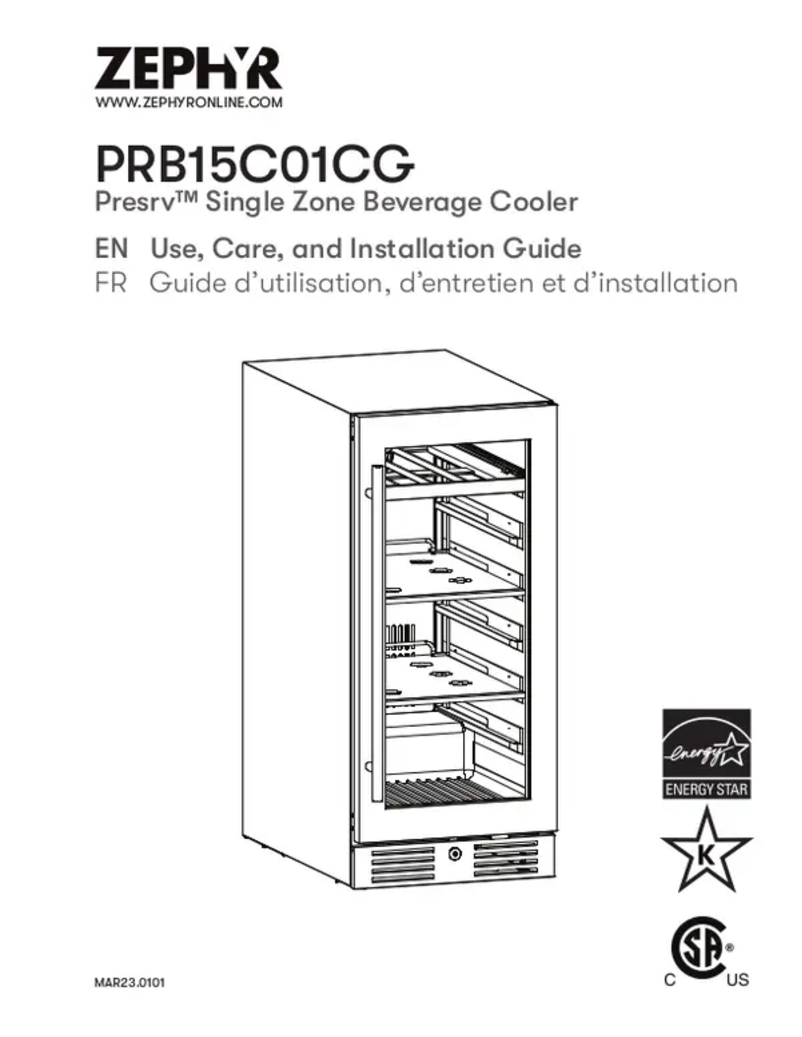 Page 1 de la notice Manuel utilisateur Zephyr PRB15C01CG