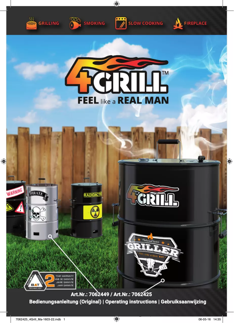 Page n°1 - Manuel utilisateur 4Grill 7062449