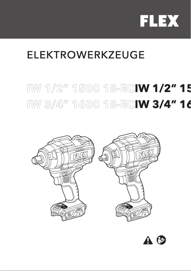 Page 1 de la notice Manuel utilisateur Flex IW 1/2" 1500 18-EC