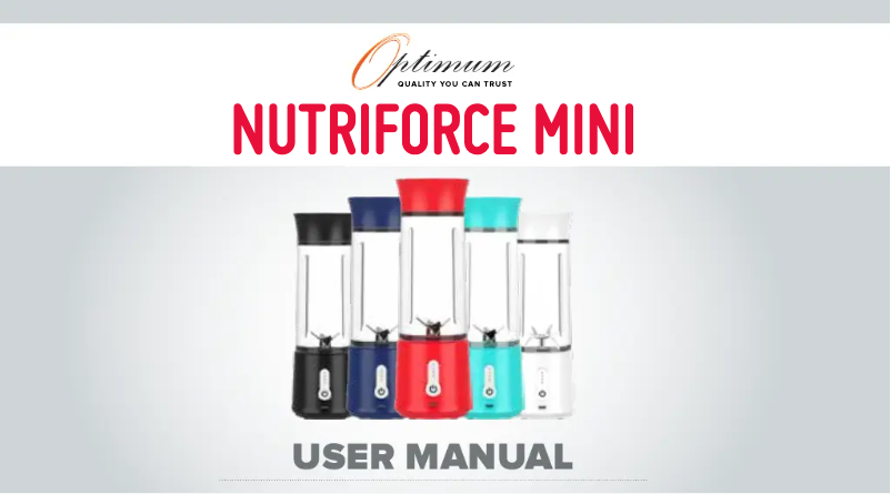 Page n°1 - Manuel utilisateur Optimum Nutriforce Mini