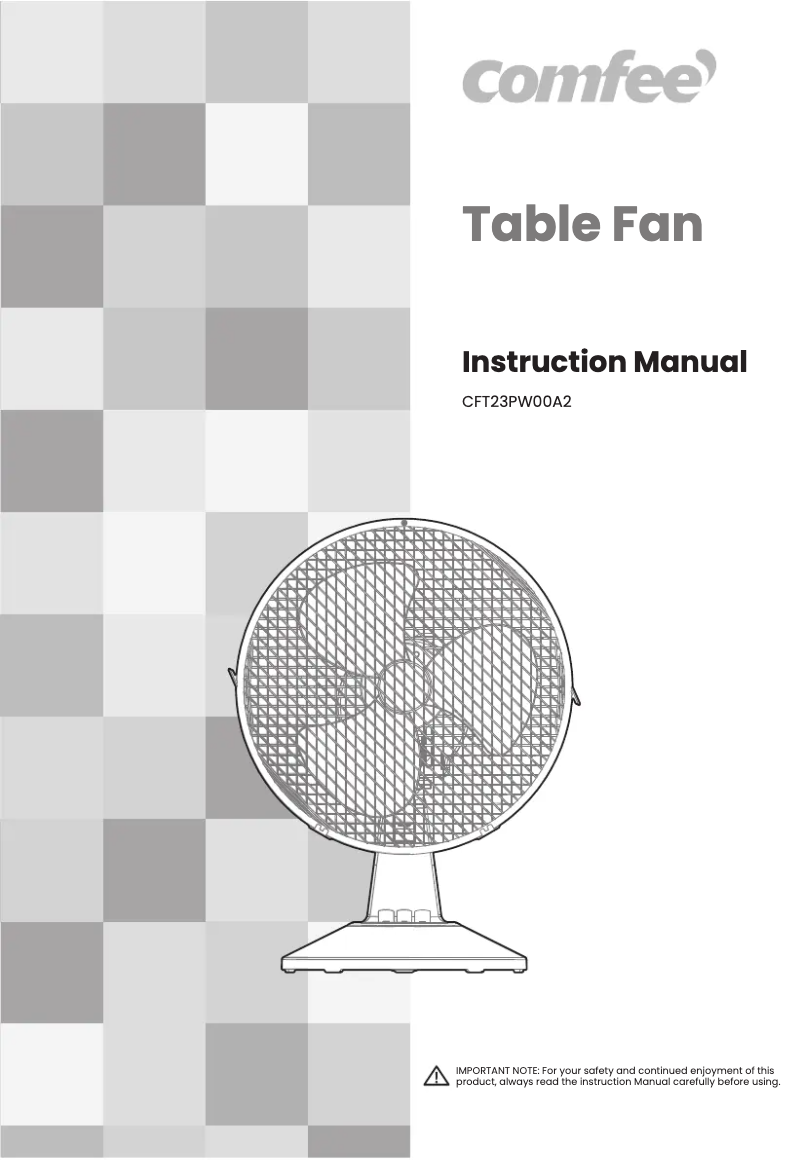 Page 1 de la notice Manuel utilisateur Comfee CFT23PW00A2