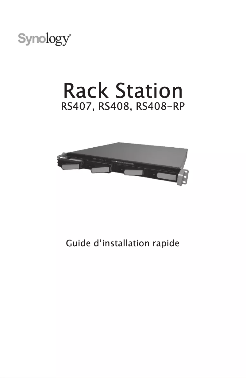 Page 1 de la notice Manuel utilisateur Synology RackStation RS407