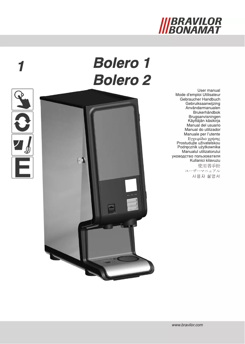Page n°1 - Manuel utilisateur Bravilor Bonamat Bolero 1 3kW