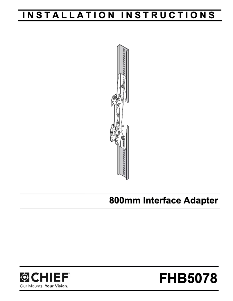 Page 1 de la notice Manuel utilisateur Chief Fusion FHB5078
