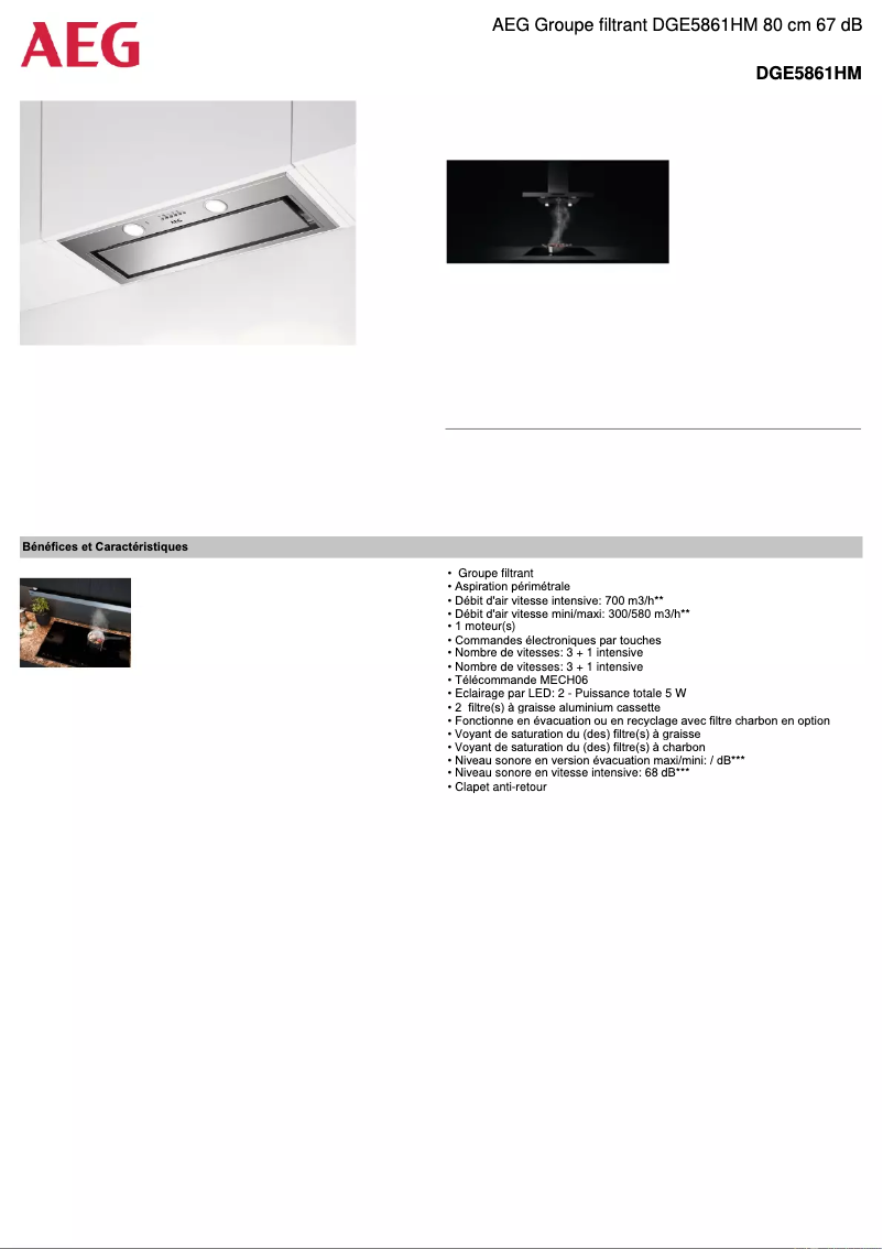 Image de la première page du manuel de l'appareil DGE5861HM