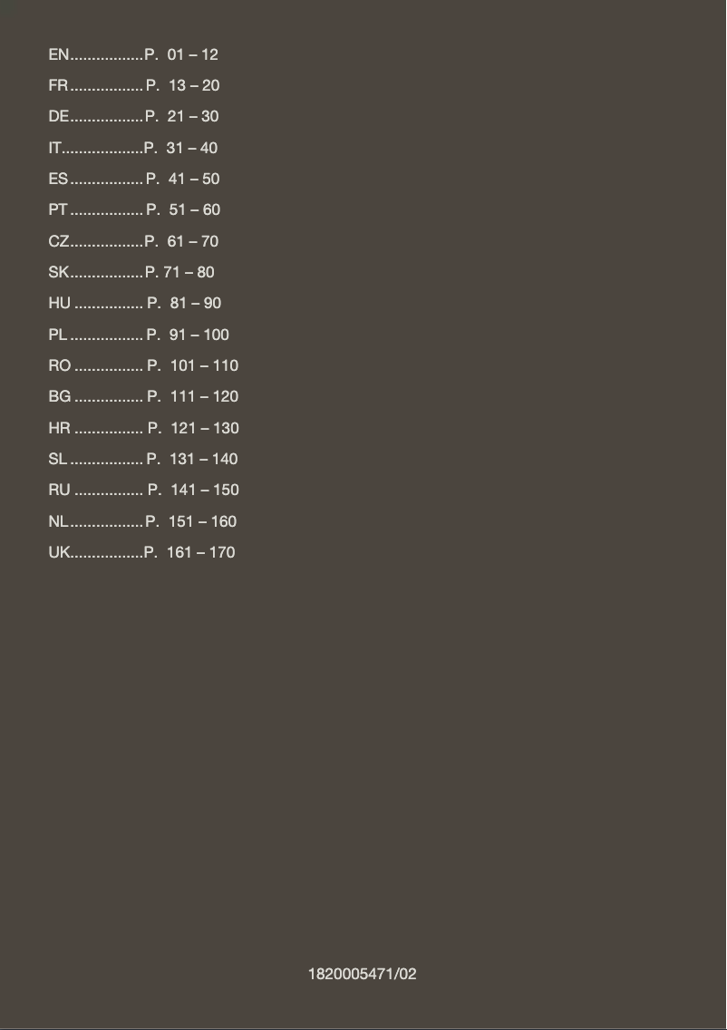 Image de la première page du manuel de l'appareil XP442