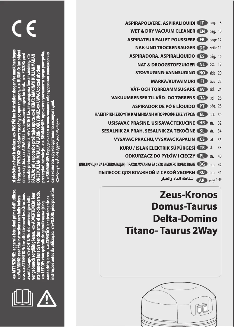 Image de la première page du manuel de l'appareil Taurus Pro