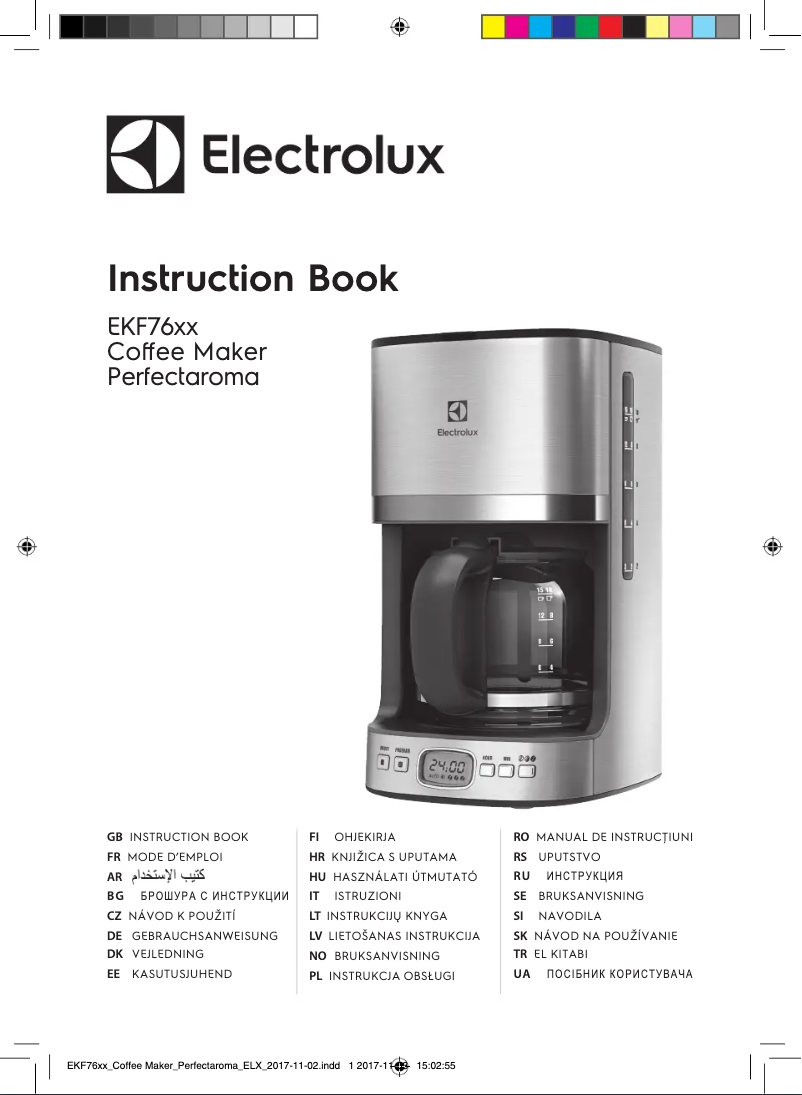 Image de la première page du manuel de l'appareil EKF7600