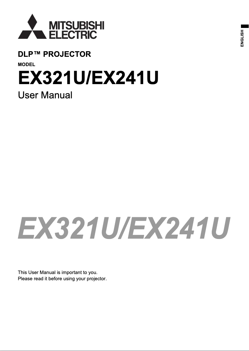 Page 1 de la notice Manuel utilisateur Mitsubishi EX241U