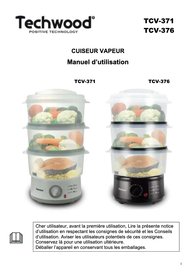 Image de la première page du manuel de l'appareil TCV-376