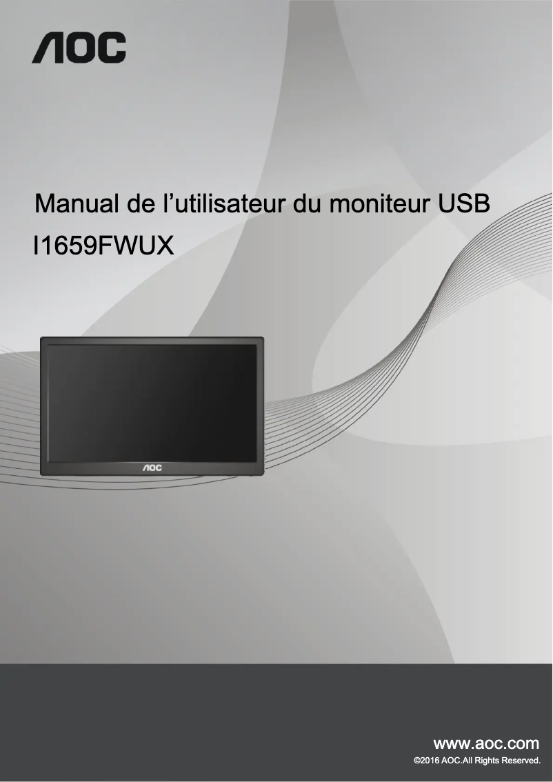 Page 1 de la notice Label énergétique AOC I1659FWUX