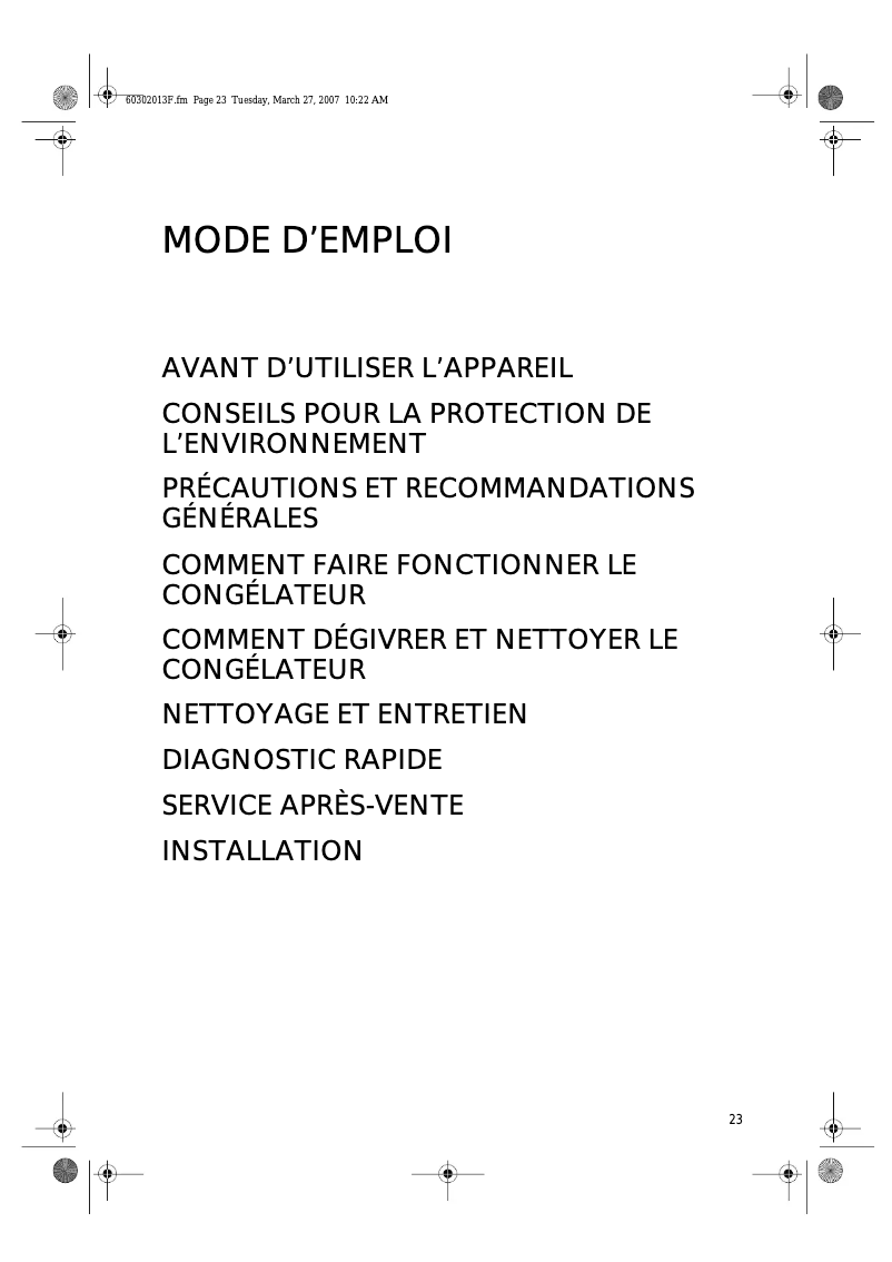 Page n°1 - Manuel utilisateur Laden CVT 142
