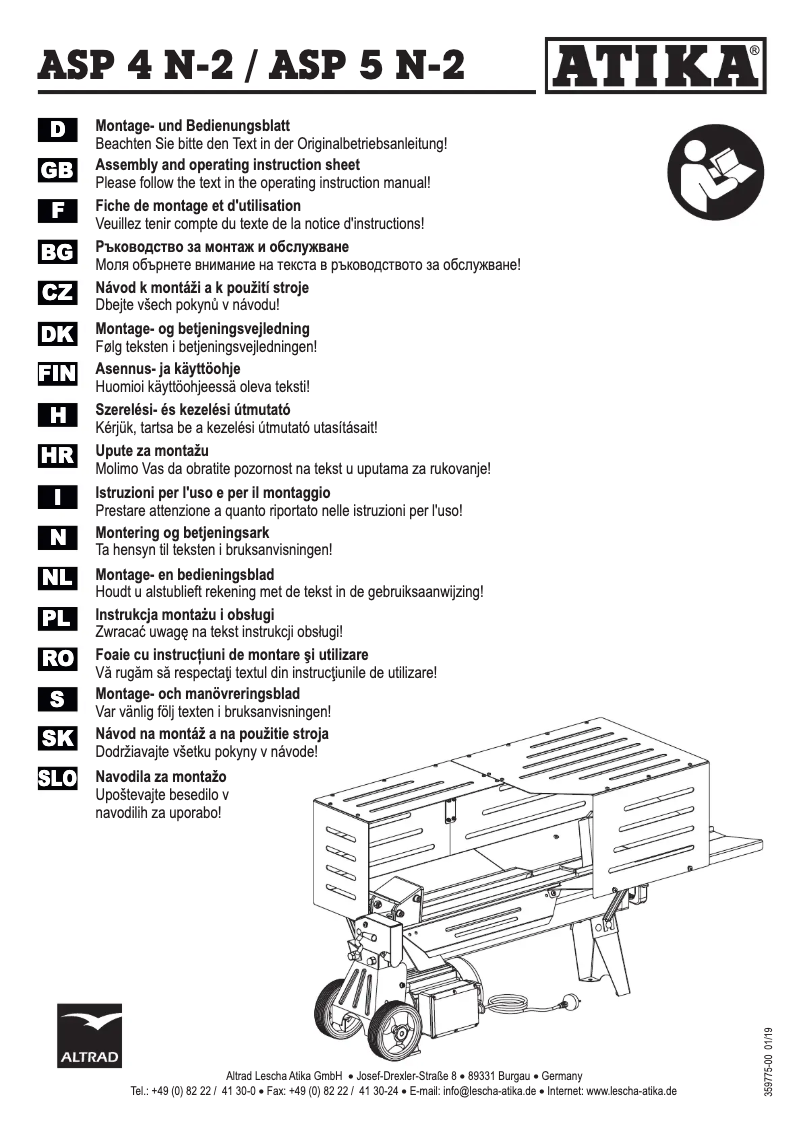 Image de la première page du manuel de l'appareil ASP 4 N-2