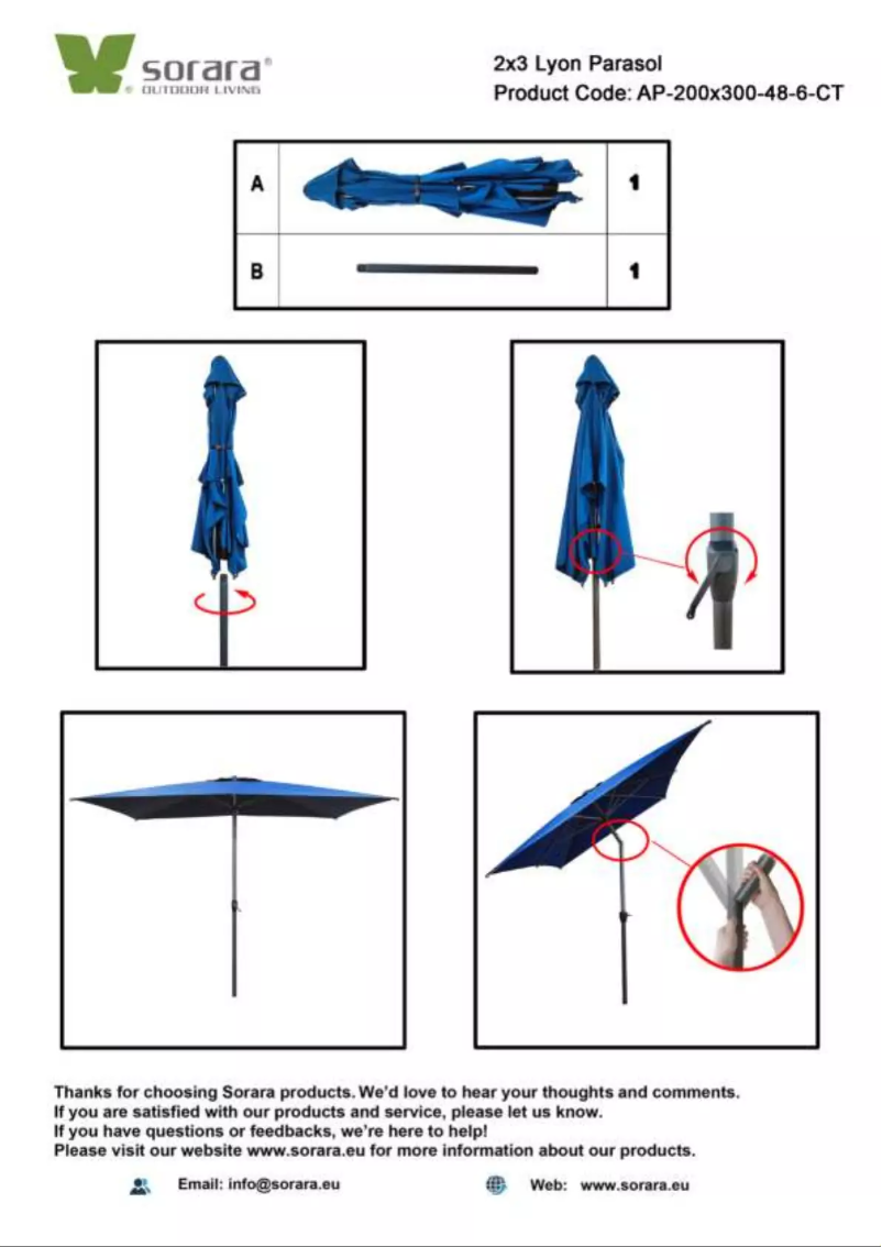 Page 1 de la notice Manuel utilisateur Sorara Lyon