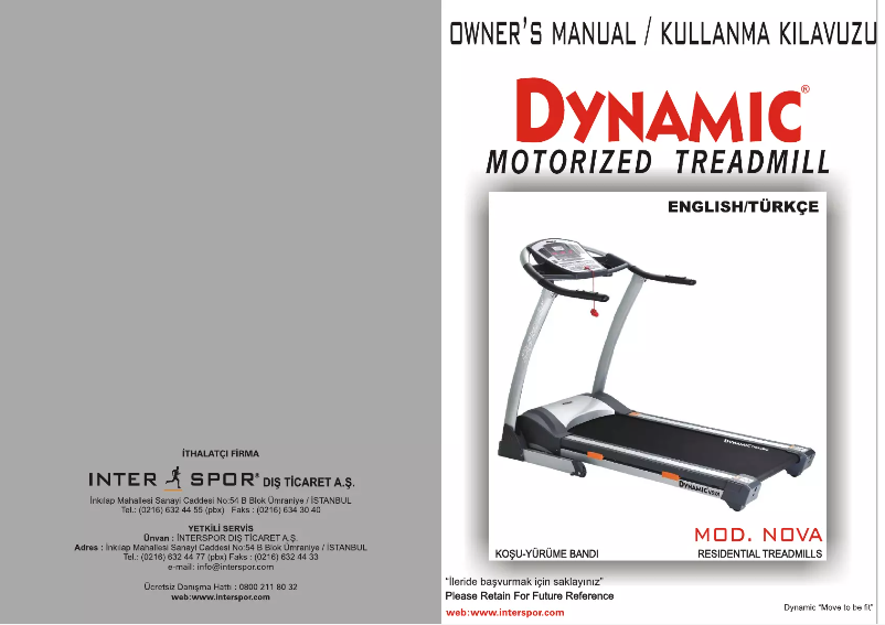 Page n°1 - Manuel utilisateur Dynamic Nova