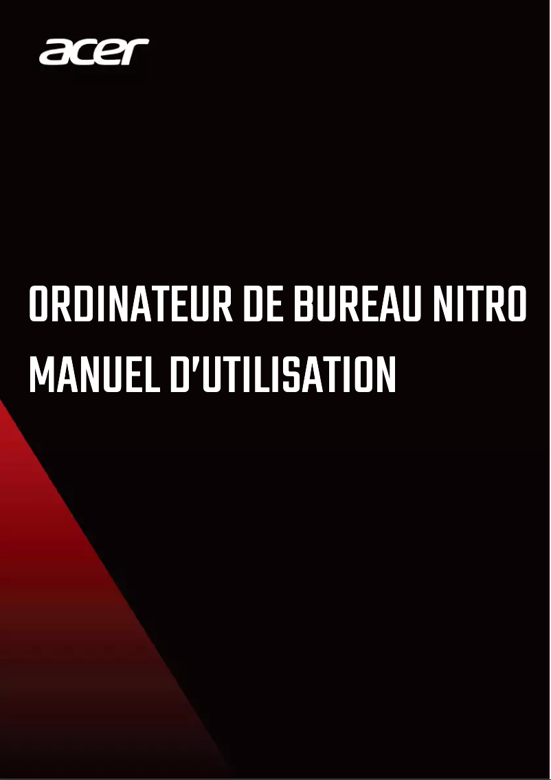 Page 1 de la notice Manuel utilisateur Acer Nitro N50-120