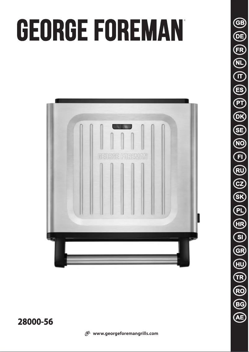 Page 1 de la notice Manuel utilisateur George Foreman 28000-56