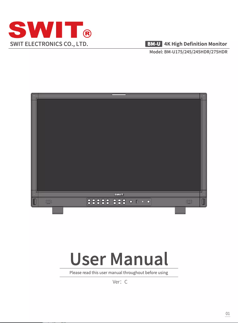 Page n°1 - Manuel utilisateur SWIT BM-U245