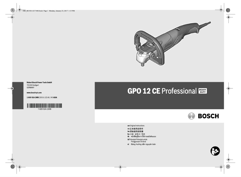 Page n°1 - Manuel utilisateur Bosch GPO 12 CE Professional