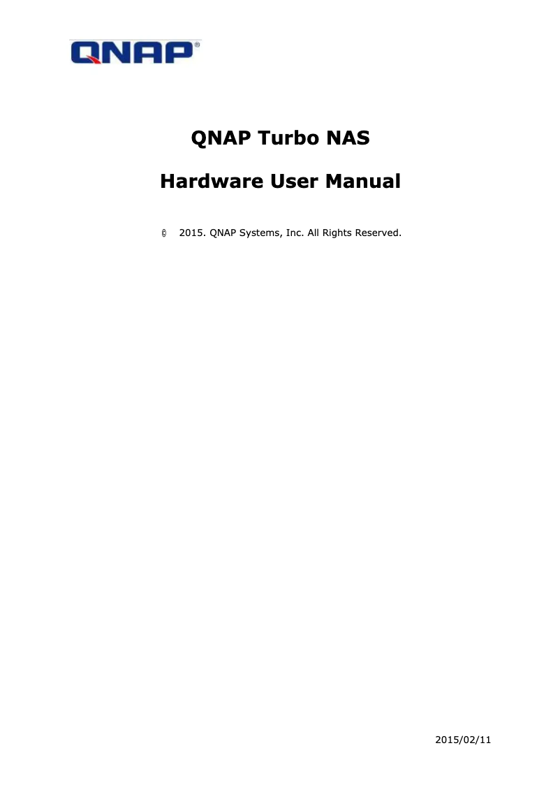 Page 1 de la notice Manuel utilisateur QNAP HGST TVS-663