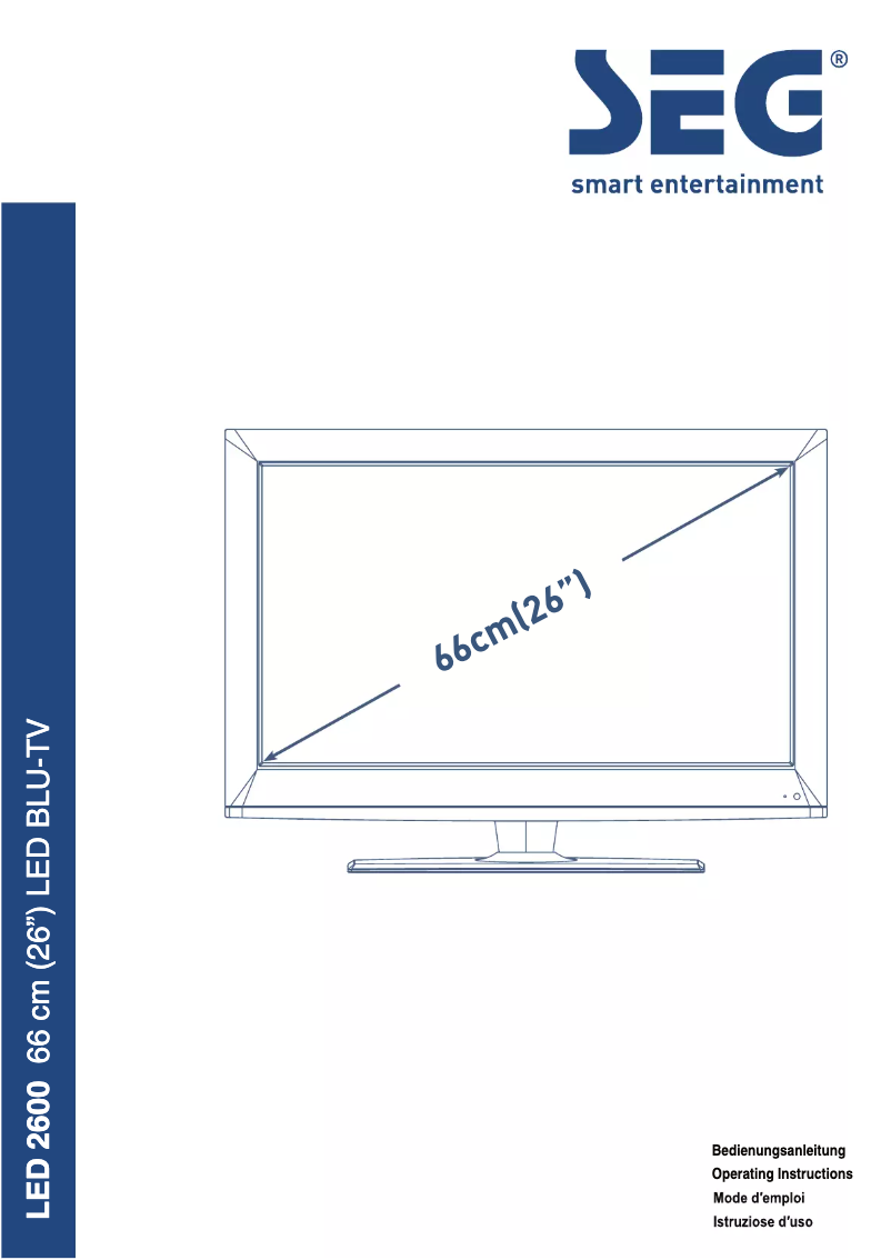 Page n°1 - Manuel utilisateur SEG LED 2600
