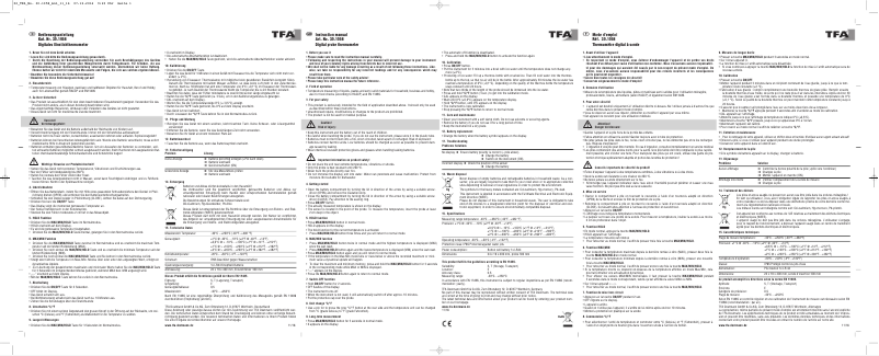 Page 1 de la notice Manuel utilisateur TFA 30.1058.02