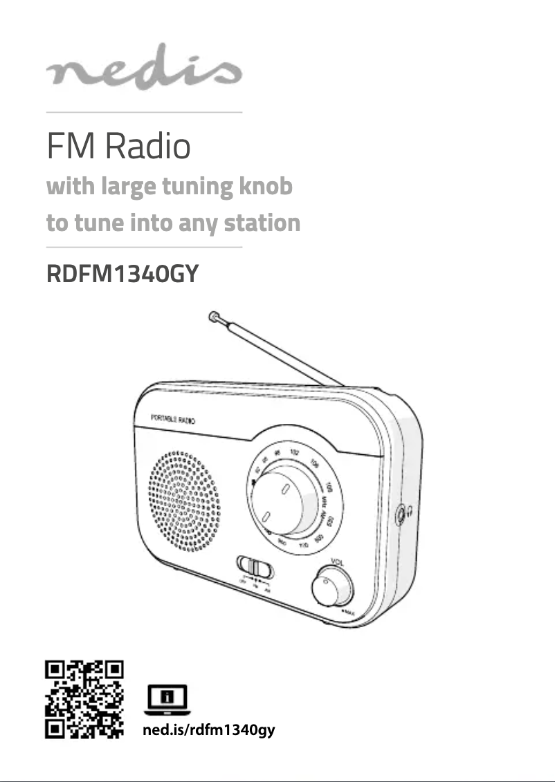 Page 1 de la notice Manuel utilisateur Nedis RDFM1340GY