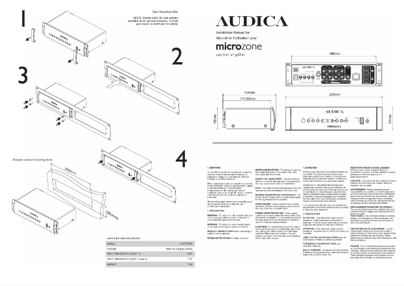 Página 1 del manual Manual de usuario Audica Microzone