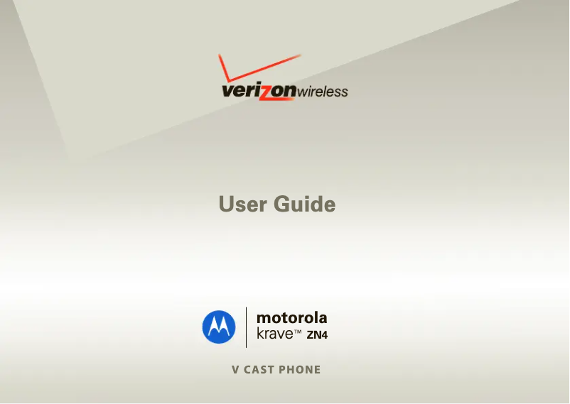 Image de la première page du manuel de l'appareil Krave ZN4