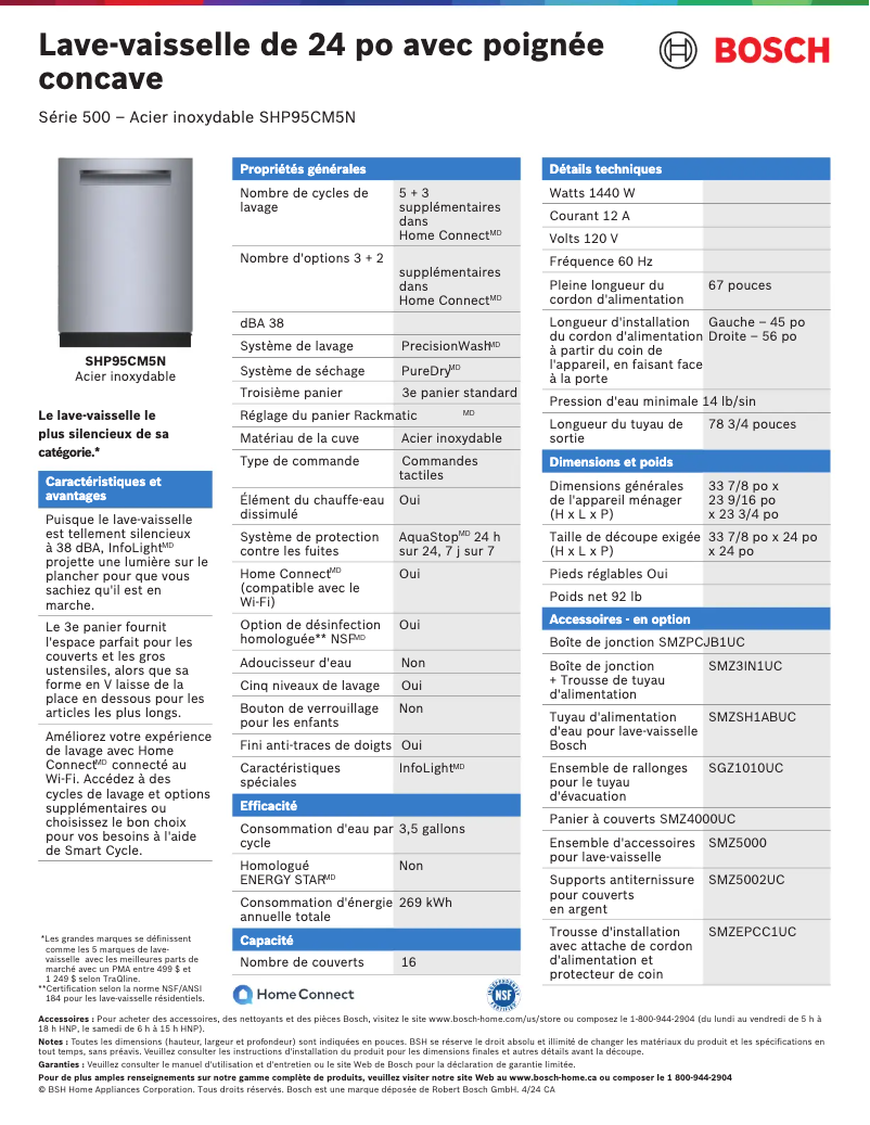 Image de la première page du manuel de l'appareil SHP95CM5N
