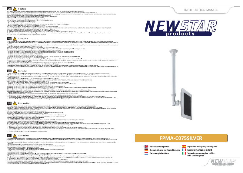 Página 1 del manual Manual de usuario Newstar FPMA-C075