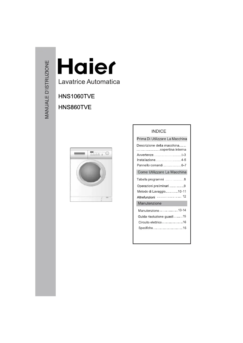 Image de la première page du manuel de l'appareil HNS-1060TVE