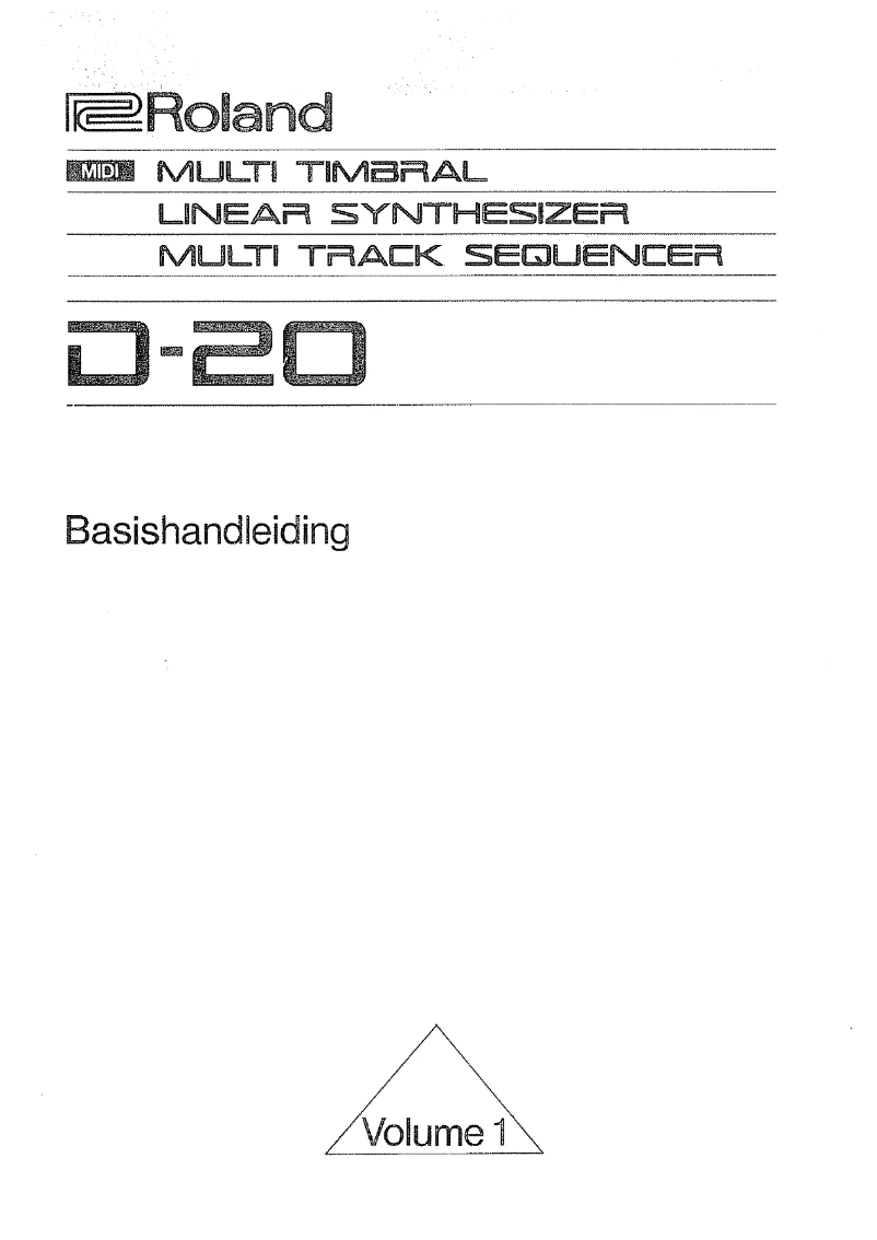 Page 1 de la notice Manuel utilisateur Roland D-20