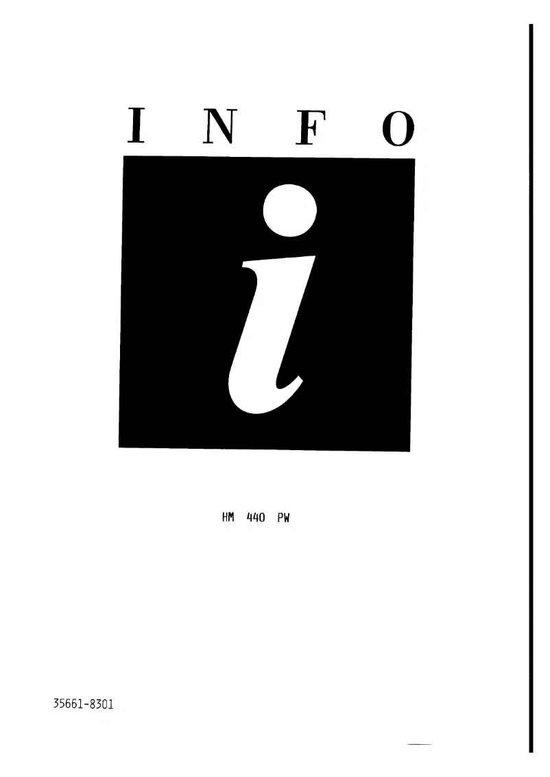 Page n°1 - Manuel utilisateur Zanussi HM 440 PW