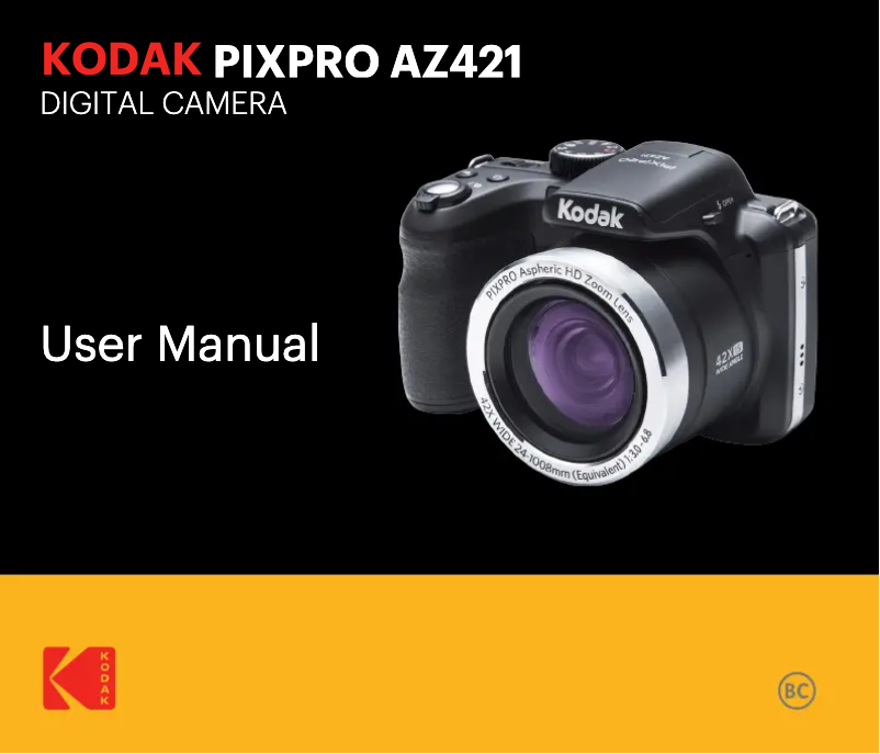 Page 1 de la notice Manuel utilisateur Kodak Pixpro AZ421