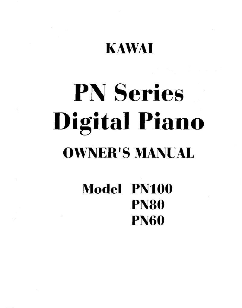 Image de la première page du manuel de l'appareil PN60