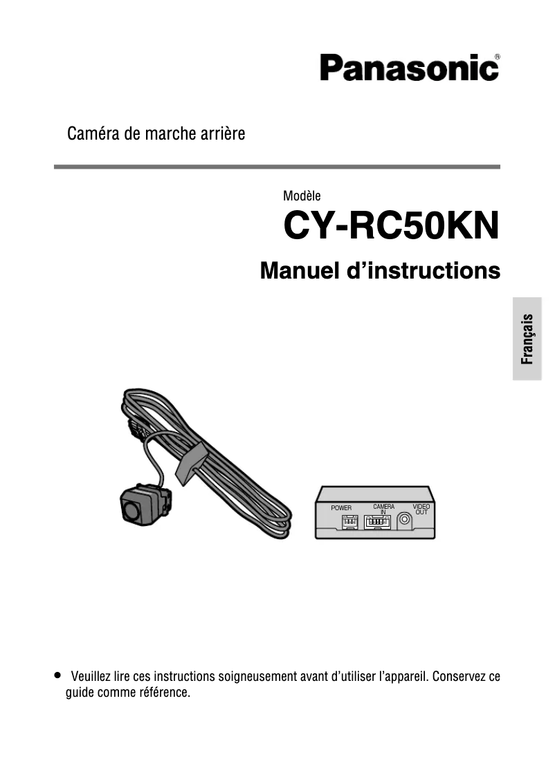 Page 1 de la notice Manuel utilisateur Panasonic CYRC50KN
