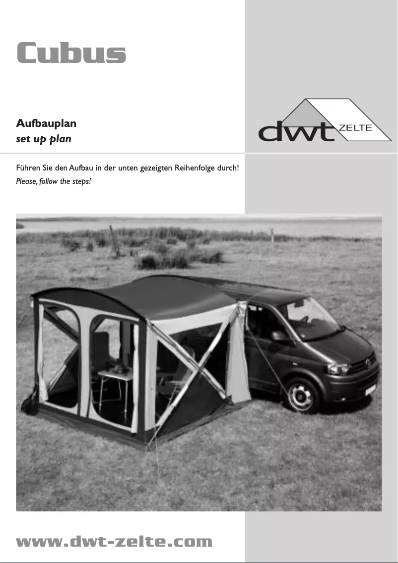 Page 1 de la notice Manuel utilisateur dwt-Zelte Cubus