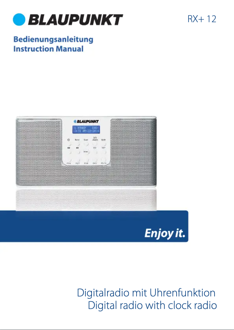 Page n°1 - Manuel utilisateur Blaupunkt RX+ 12