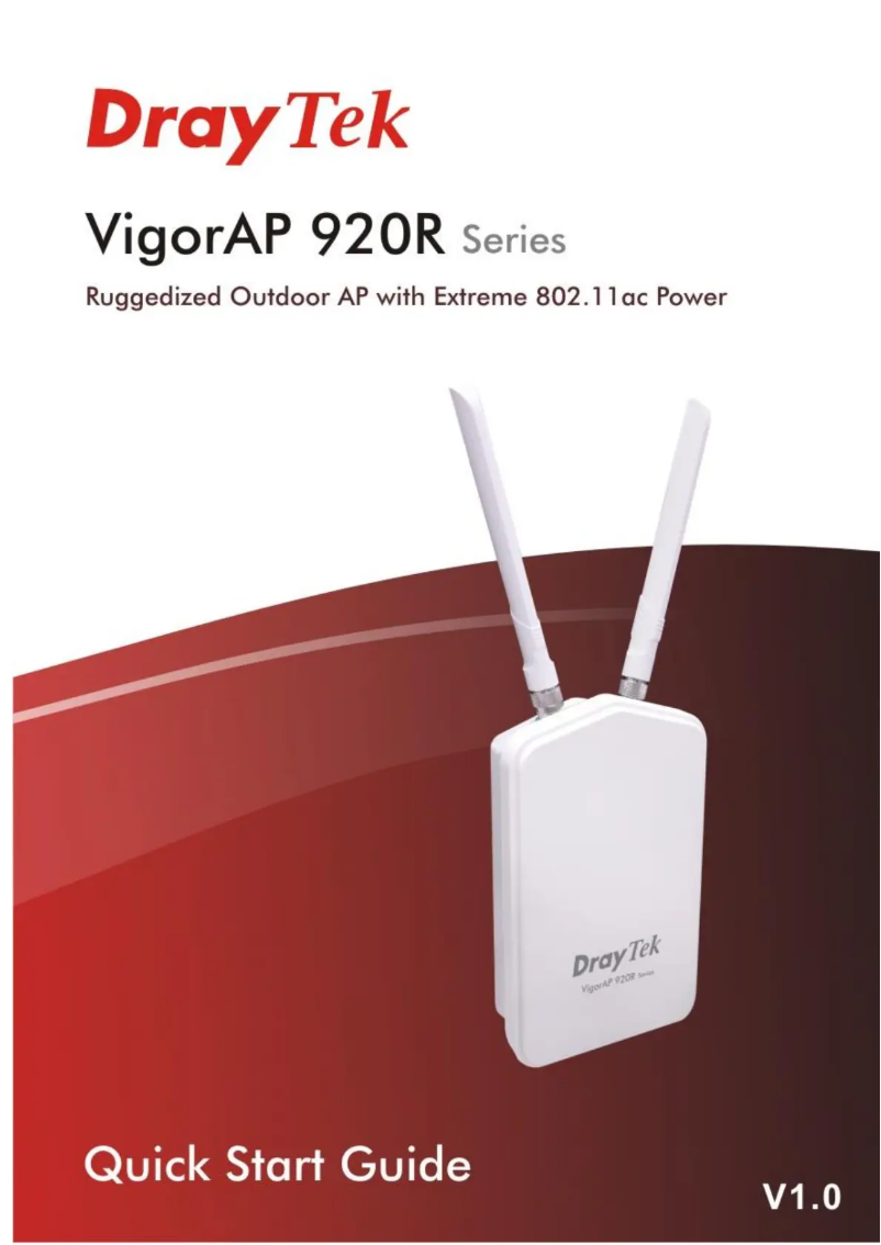 Image de la première page du manuel de l'appareil VigorAP 920R