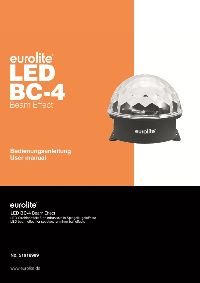 Image de la première page du manuel de l'appareil LED BC-4