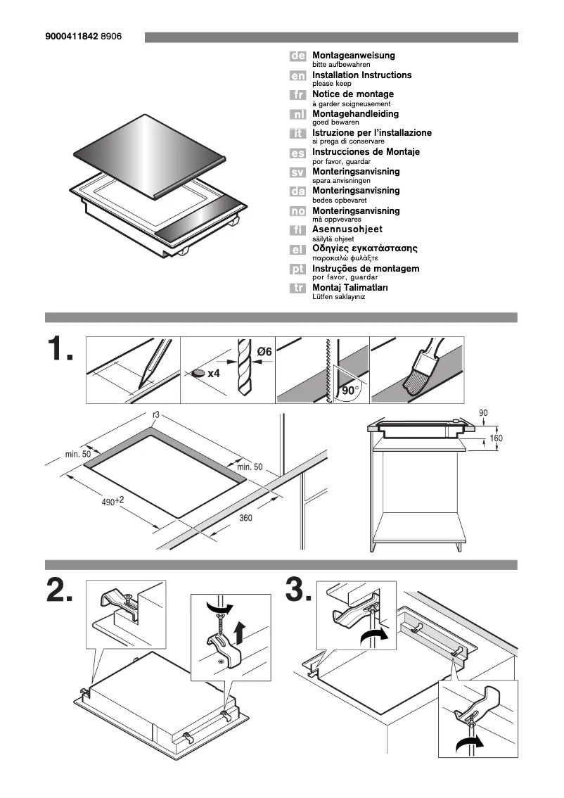 Page 1 de la notice Guide d'installation Siemens ET475MY11E