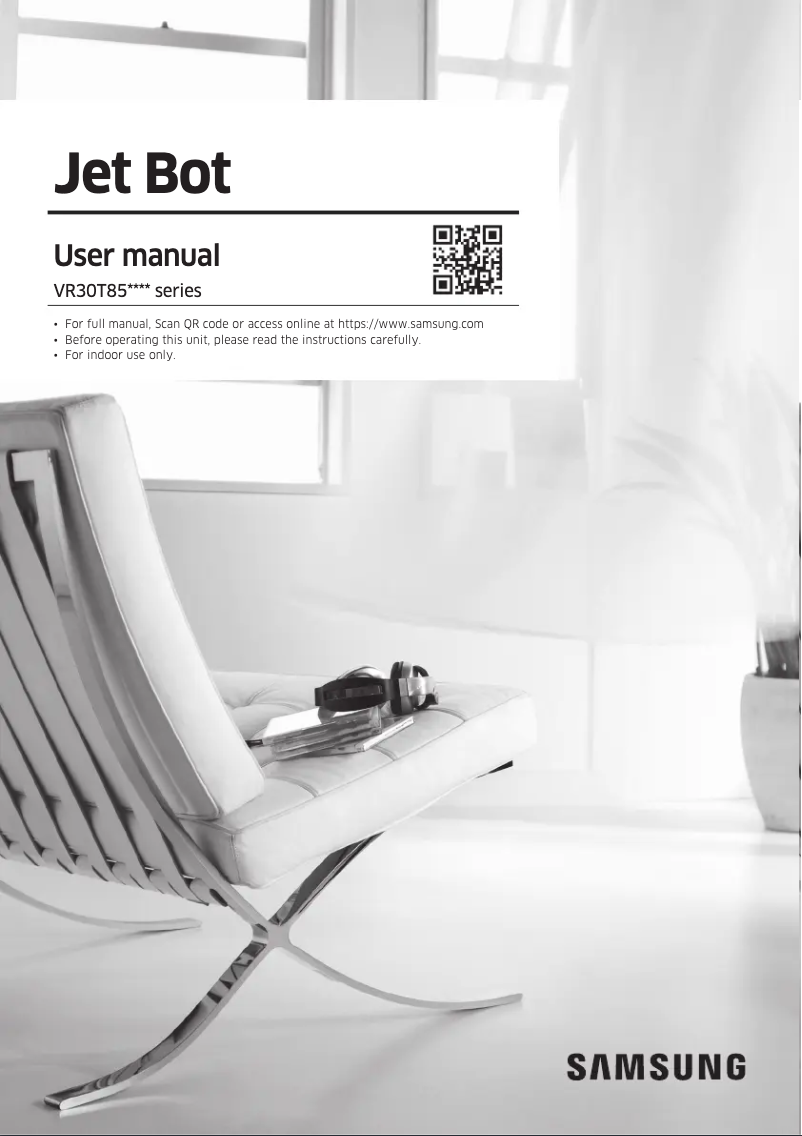 Page 1 de la notice Guide de démarrage rapide Samsung Jet Bot VR30T85513B
